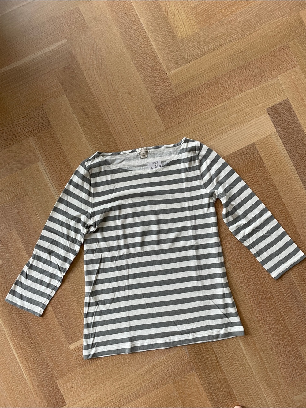 J. Crew Factory striped T-shirt three-quarter sleeve size small